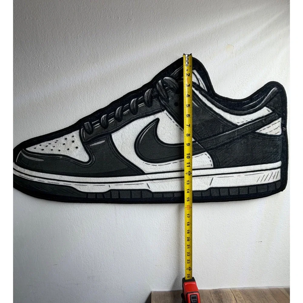 Nike Dunk Panda Rug Hand Tufted Black White Hypebeast floor & wall Decor